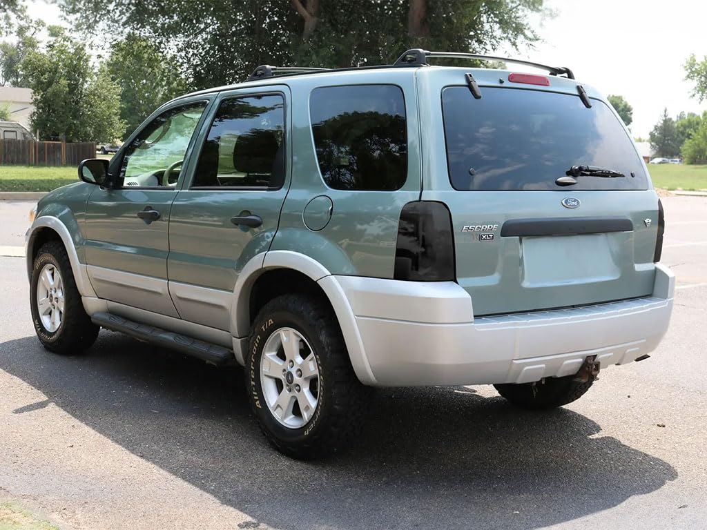 Rvinyl Tail Light Tint Covers Compatible with Ford Escape 2001-2007 - Smoke