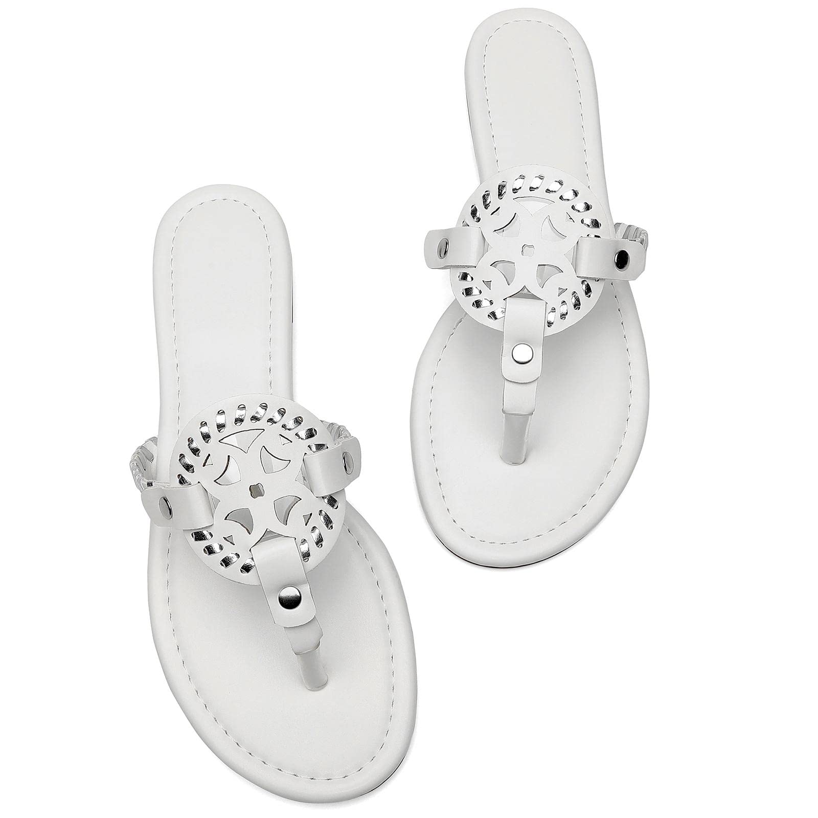 katliuWomen's Flat Sandals Flip Flop Thong Sandals Cute Dressy Sandals