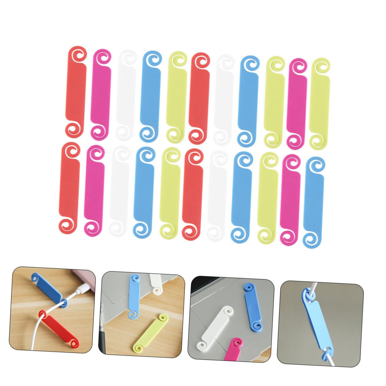 SHINEOFI 150pezzi Etichette Identificative Cavi Multicolore Etichette Per Gestione Cavi Usb e Alimentazione Pratiche e Riusabili Per Rete e Caricabatterie