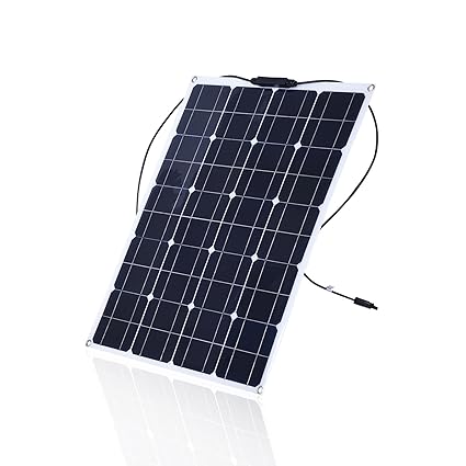 Semi Flexible Solar Panel, 80W Semi Flexible Solar Panel Monocrystalline Lightweight Shell Solar Module Battery Charger Single Crystal Solar Panel, Energy Saving/Tear Resistance/Corrosion Resistance