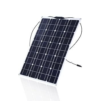 Semi Flexible Solar Panel, 80W Semi Flexible Solar Panel Monocrystalline Lightweight Shell Solar Module Battery Charger Single Crystal Solar Panel, Energy Saving/Tear Resistance/Corrosion Resistance'