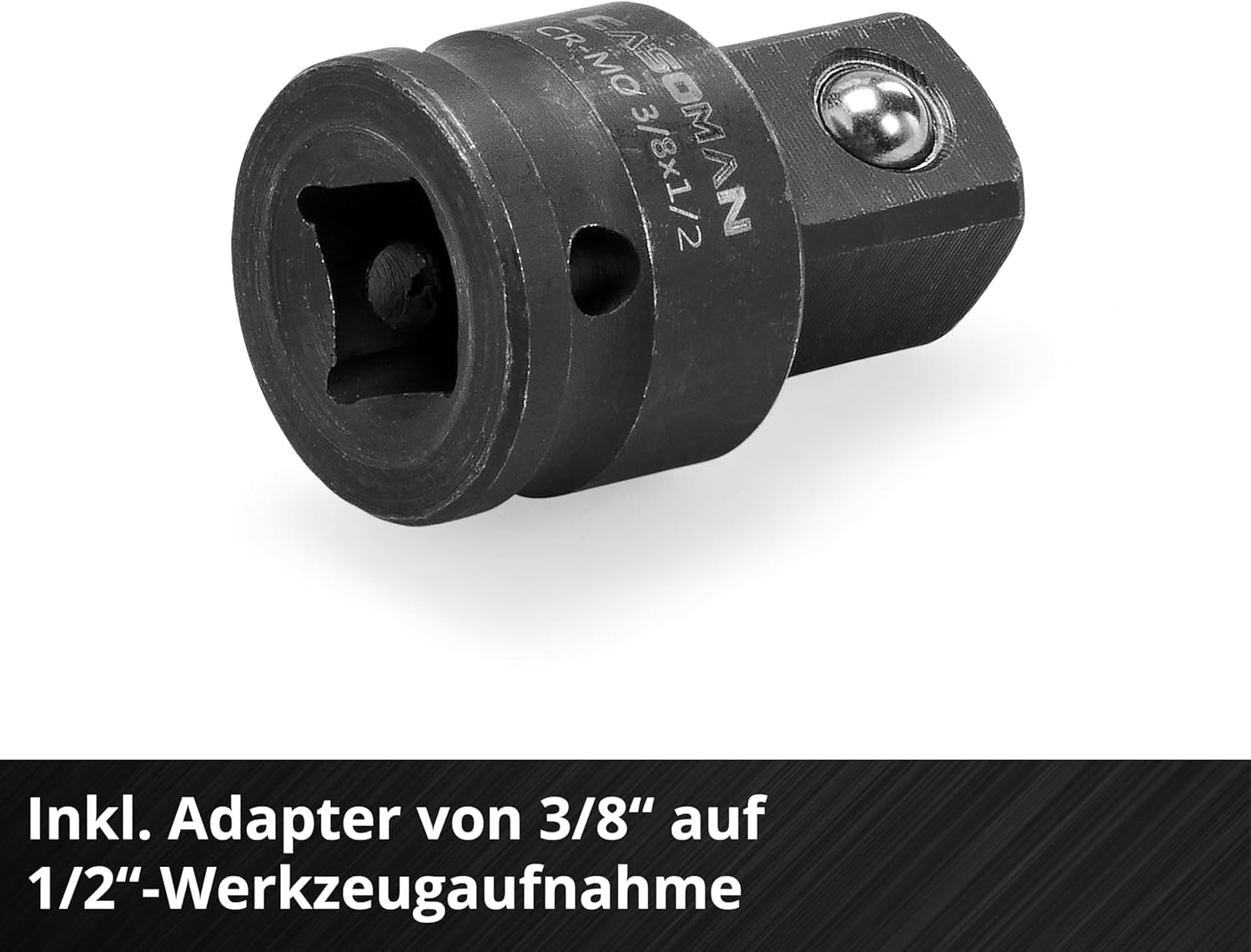 Einhell Akku-Ratschenschrauber TE-RW 18/60 Li-Solo Power X-Change (18 V, 60 Nm, 3/8"-Werkzeugaufnahme, Rechts-/Linkslauf, LED-Licht, inkl. 1/2"-Adapter, ohne Akku)