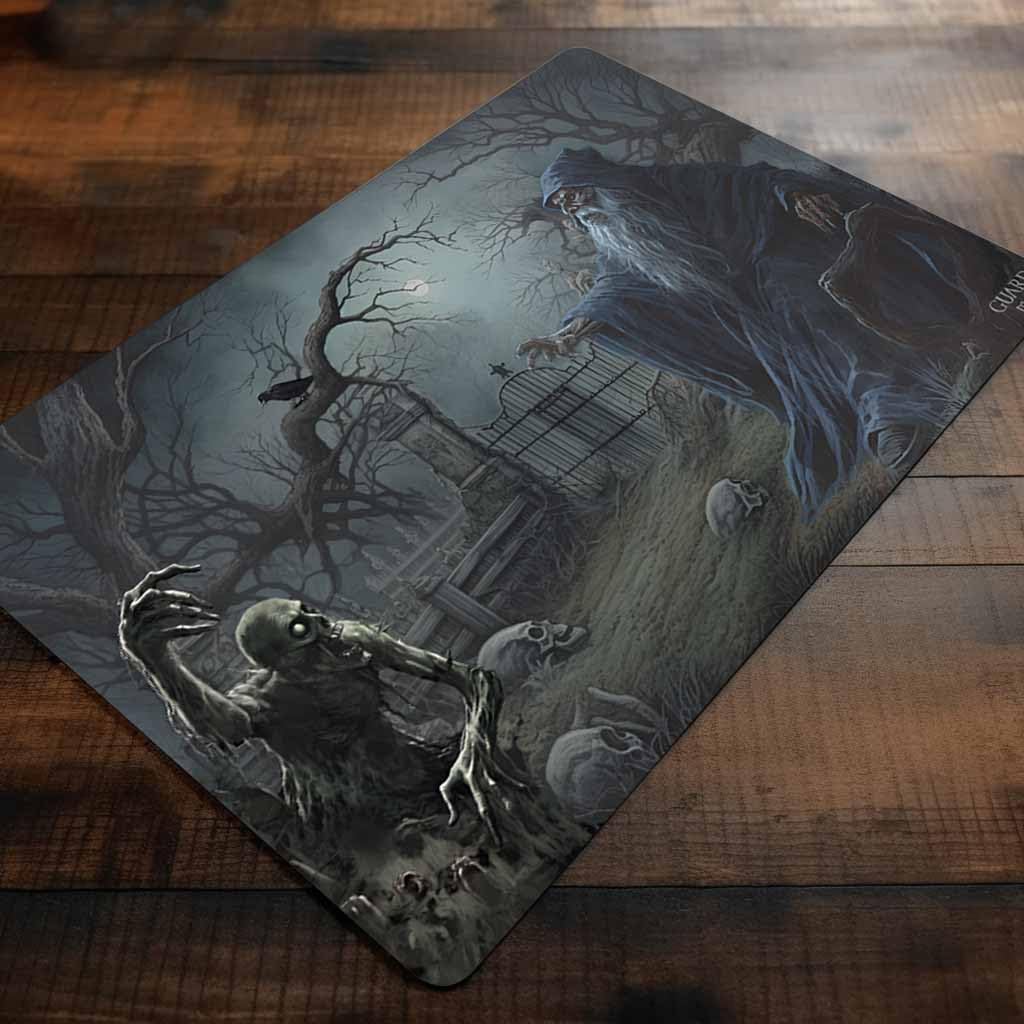 Necromantic Rite (Bordes Cosidos) - Tapete para Cartas Magic - Alfombrilla de Juego - Playmat Compatible con MTG, Señor de los Anillos, TCG, Juegos de Mesa