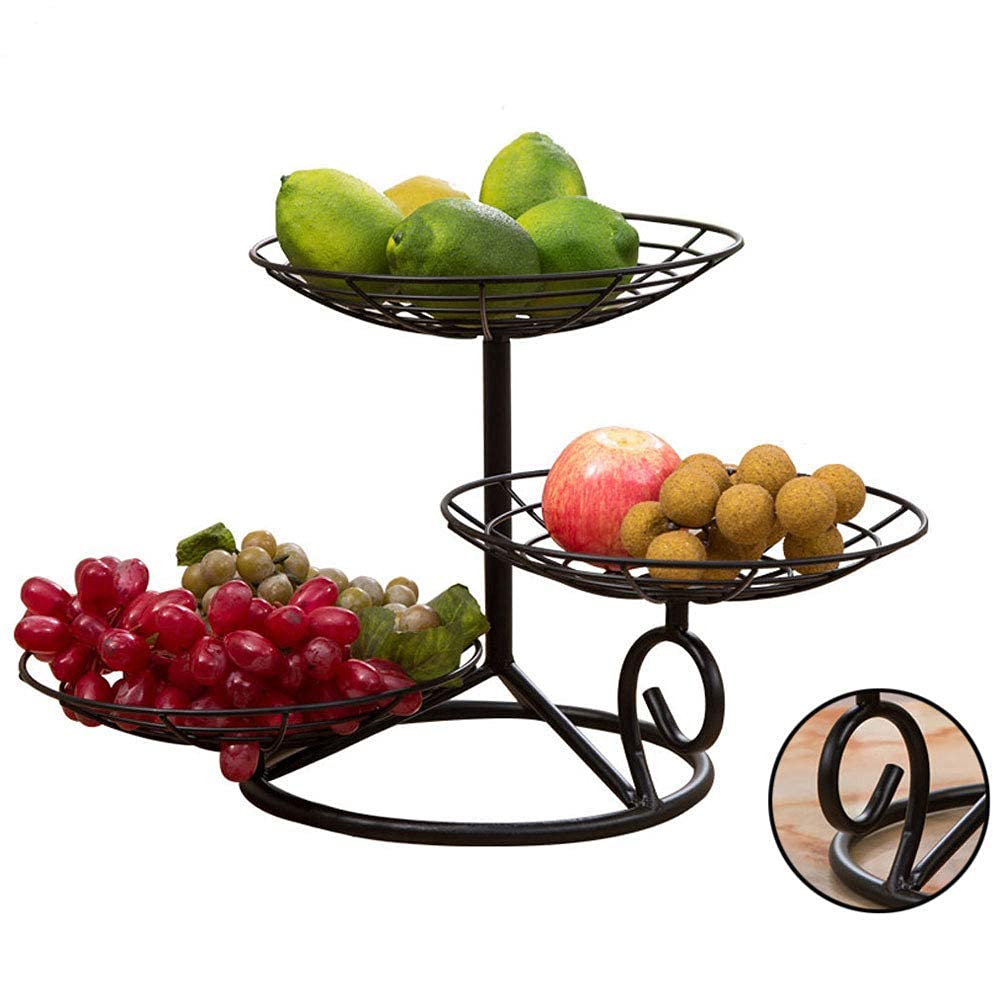 Bugucat Obstschalen-Set – 3 Stück, 27,5 X 27,5 Cm, Aus BPA-freiem PP-Material, In Rosa, Blau & Grau – Mit Hohldesign & Fünf Füßen – Für Obst, Gemüse, Snacks & Dekoration