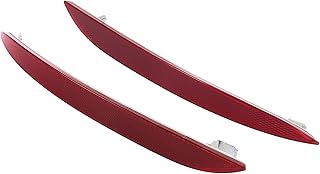 ACROPIX Bumper Reflector Left Right Driver Passenger Side Rear Bumper Reflector Side Marker Strip Cover Fit for BMW 528i - Pack of 2 Red Gray