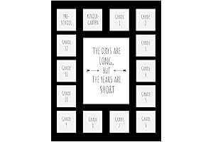 VUDECO School Photo Years PreK-12 - 12x11", Safeguard 15 Years Of Cherished...