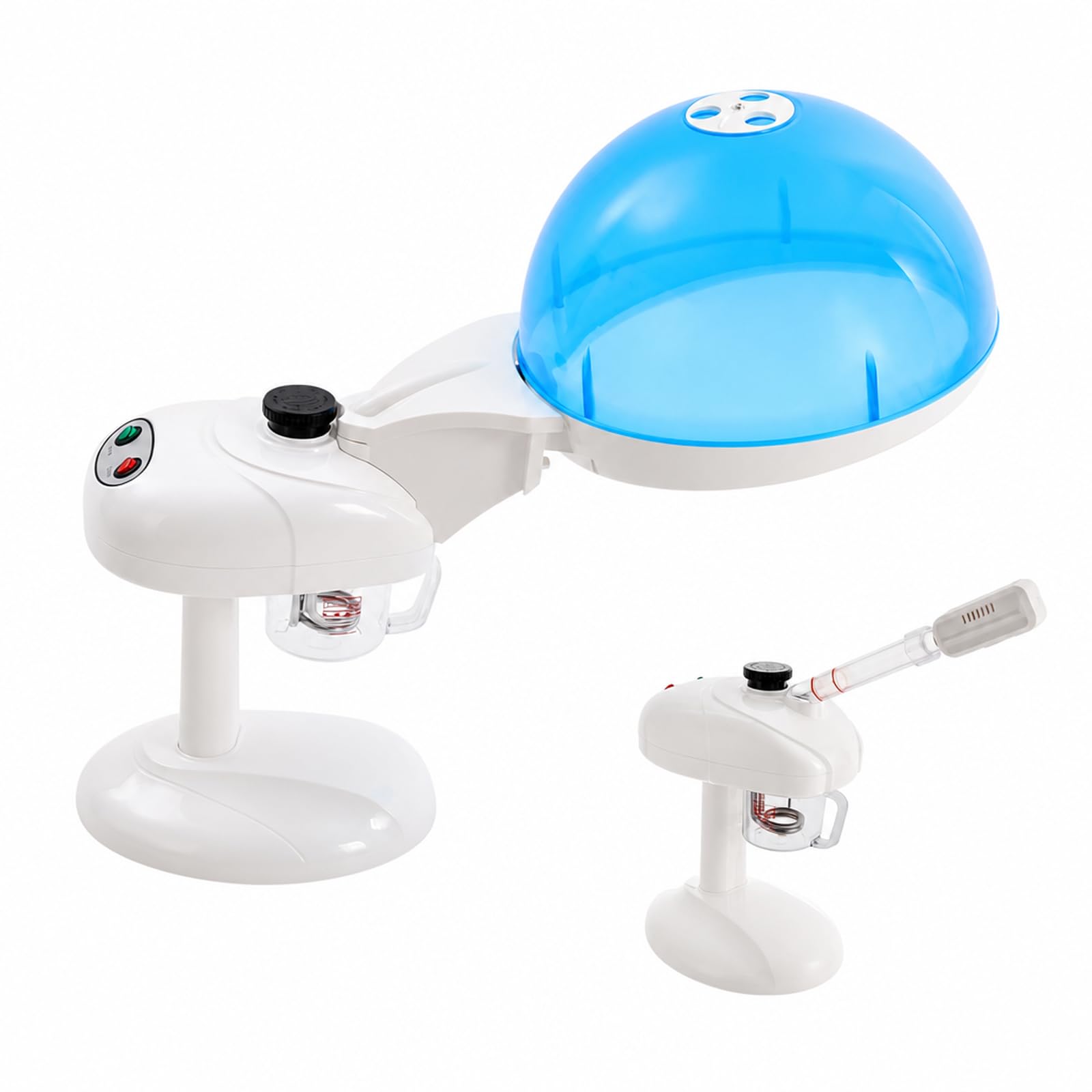 Vaporizzatore per viso e capelli 2 in 1 con nano ioni, ugello girevole a