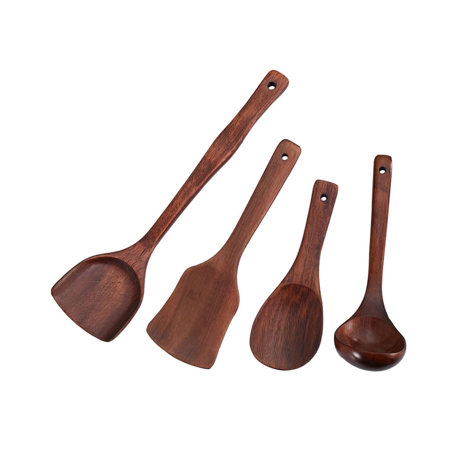 Kitchen Tools & Gadgets Cooking Utensils 5 Pieces Sets Wood Spoons Spatulas