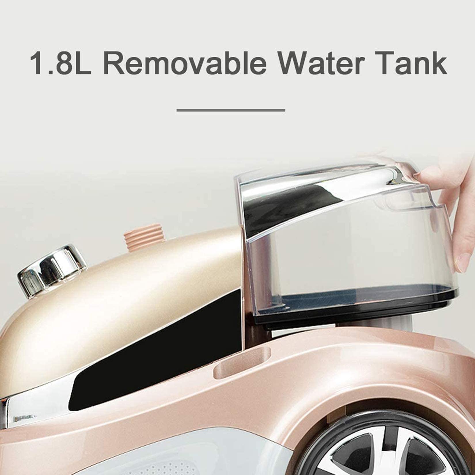 Alles-in-één strijkijzer en kledingstomer 2000 W kledingstomer/verstelbare stangen, 10 stoomniveaus, 1,8 l watertank/professionele verticale kledingstomer/stomer ideaal voor alle kleding, gemakkelij