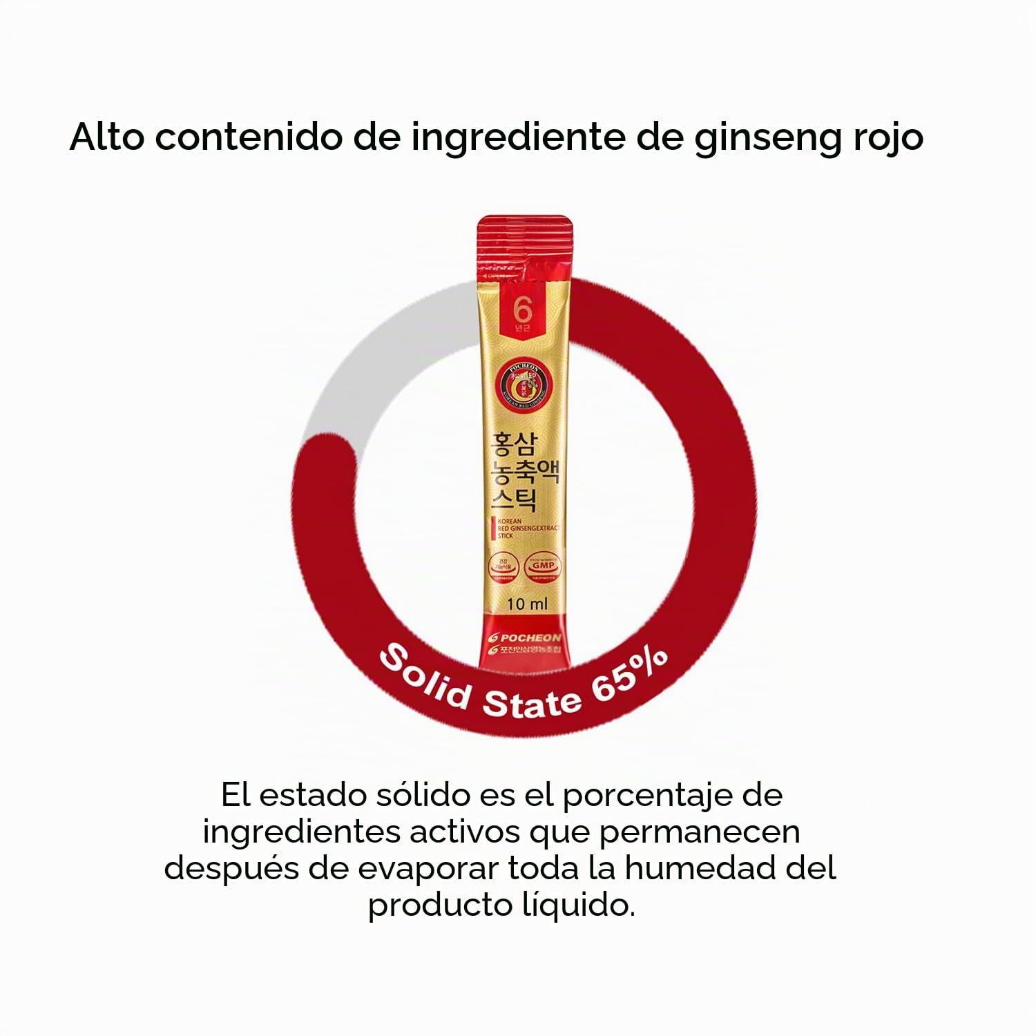Pocheon Korean Red Ginseng Extracto, 30% de extracto de ginseng, paquetes individuales para servir – 30 varillas (10 ml x 30), soporte inmune natural, disponible como té
