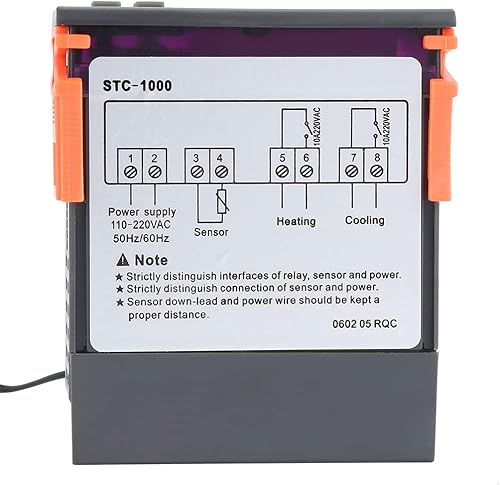 Miniatura 6 de Controlador digital de temperatura, termostato de control de temperatura, sensor de temperatura, interruptor de control centígrado eléctrico para