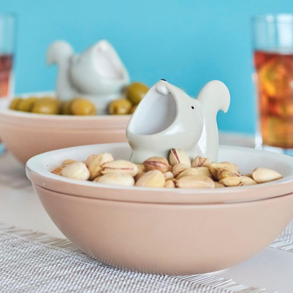 Balvi Plateau apéritif Hungry Squirrel Bol pour Snacks 2 en 1 avec Compartiment intérieur pour Les co