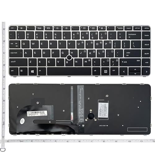 HP EliteBook 840 G3 745 G4 848�p US/RU/SP/FR/BR/AR �p��o�b�N���C�g�L�[�{�[�h NSK-CY2BV 14u �������ȒP(BROWN)