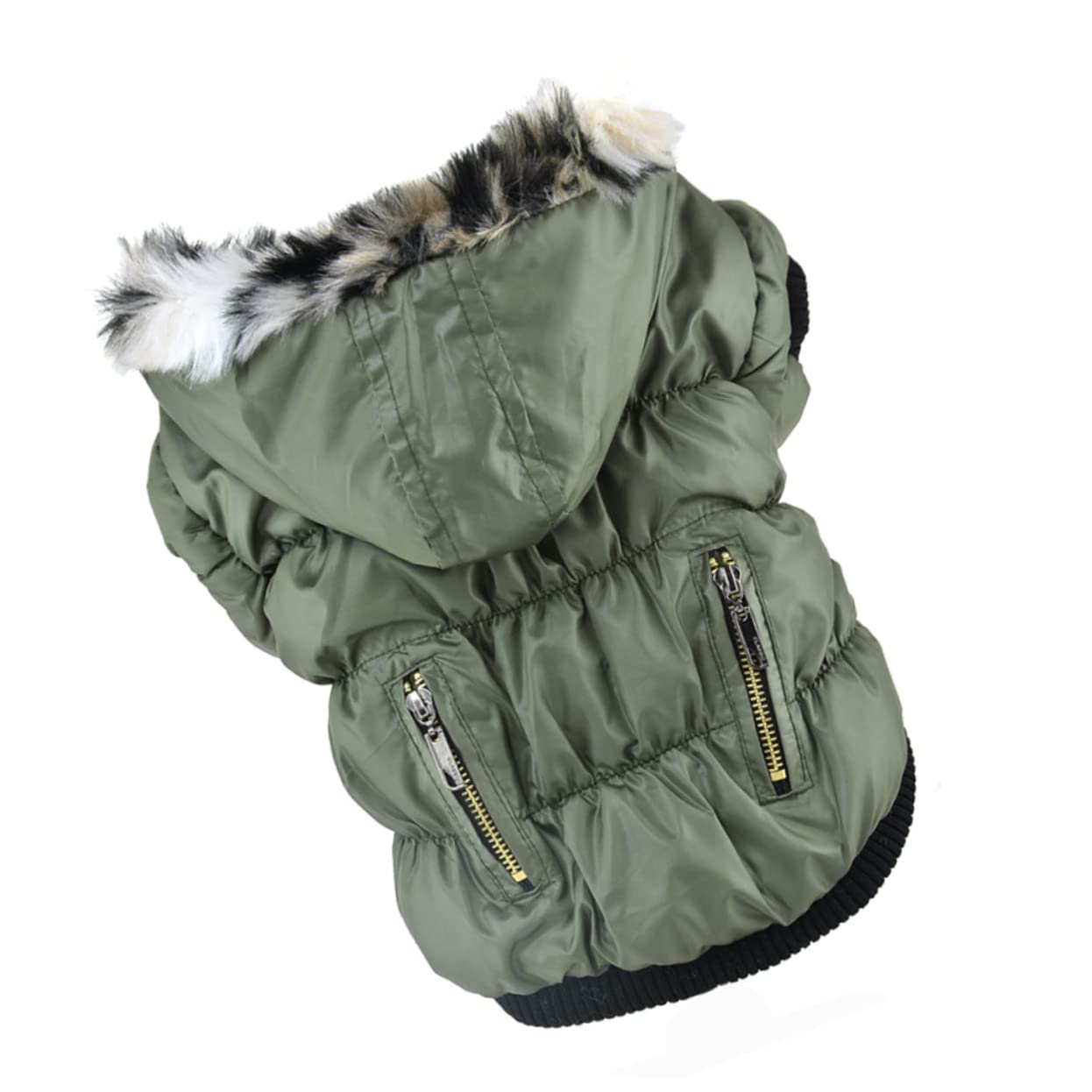 SUPVOX 2pièces Manteau pour Chien Épais Réversible Vert XS pour Garder Animal Chaud Et Hiver
