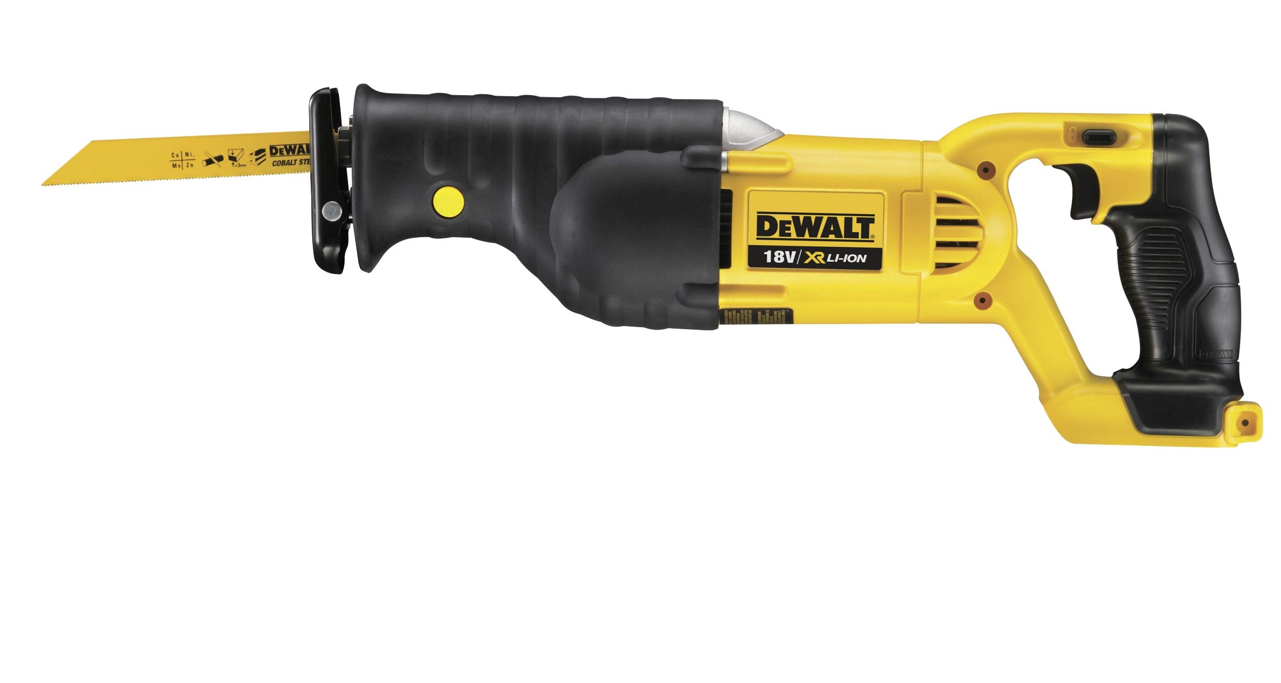 DEWALT - Scie Sabre 18V XR Li-ion - DCS380N-XJ - Scie Électrique sans Fil avec Déclencheur à Vitesse Variable et Frein Moteur Él