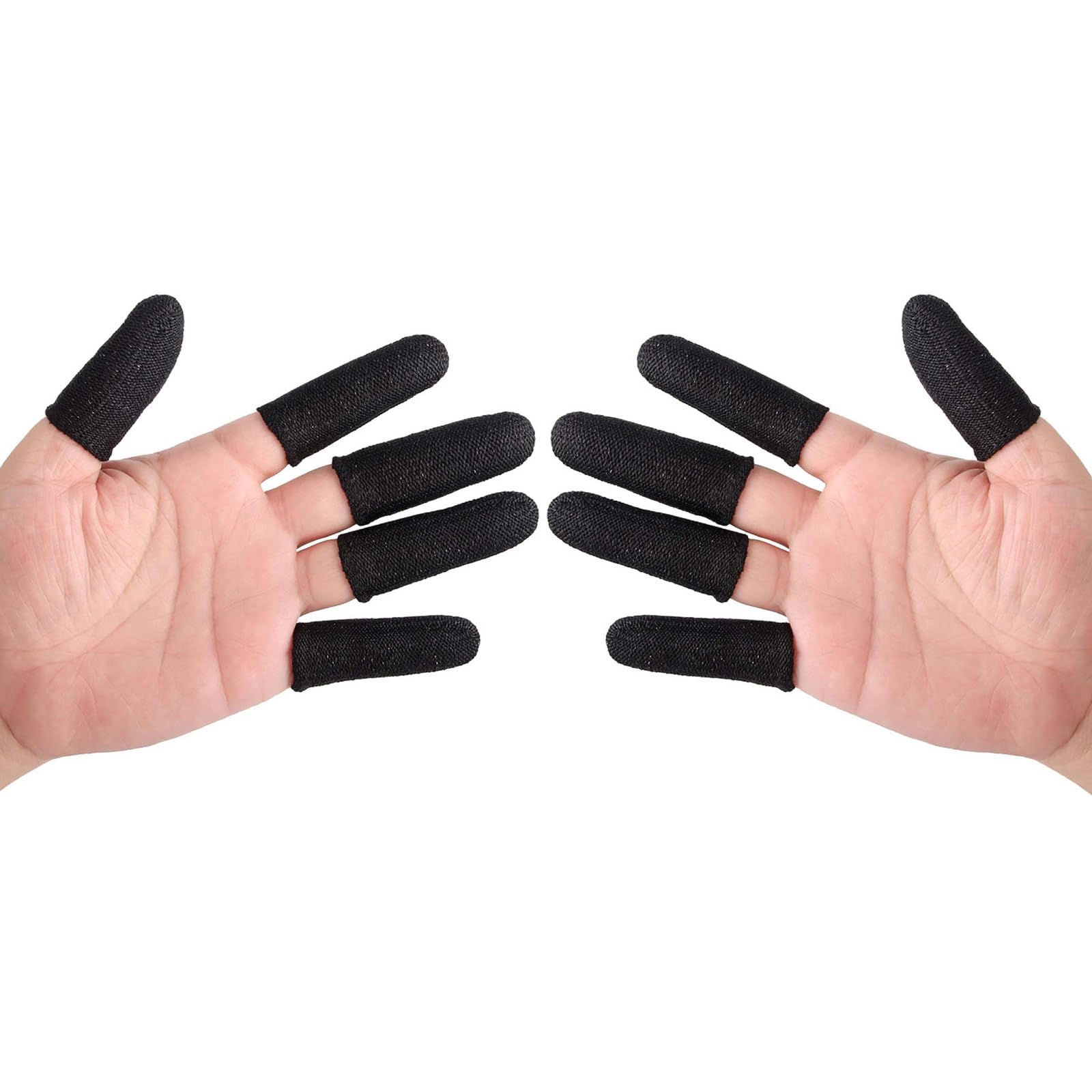10PCS Cut-Resistant Finger Protectors, Anti-Slip Grip HPPE Sleeves for Woodworking, Metalworking & Outdoor Cut Anti Slip Protective Finger Sleeves
