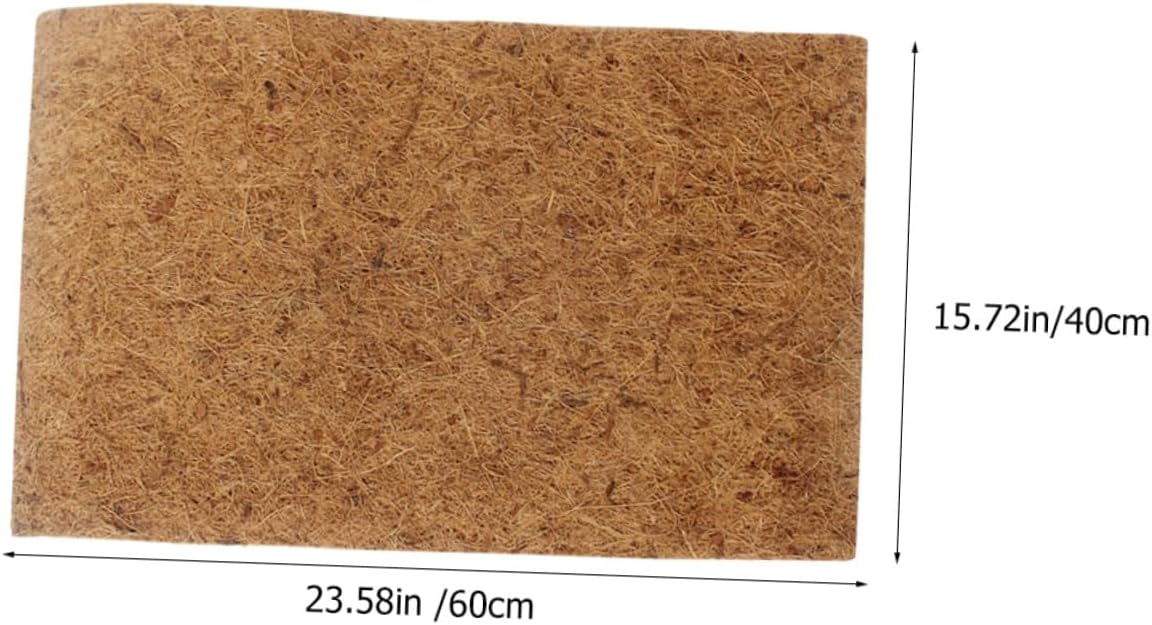 Angoily Reptile Terrarium Bedding Mat Coconut Fiber Substrate Liner for Lizards Tortoise Bearded Dragon Soft Non-Slip Insulation Carpet Pad for Glass Enclosures