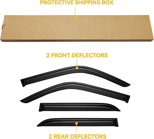 Miniatura 6 de Viseras de ventana para Toyota 4runner 1996-2002, protectores de lluvia, protectores de ventilación, deflector de sombra de viento, humo oscuro 1997