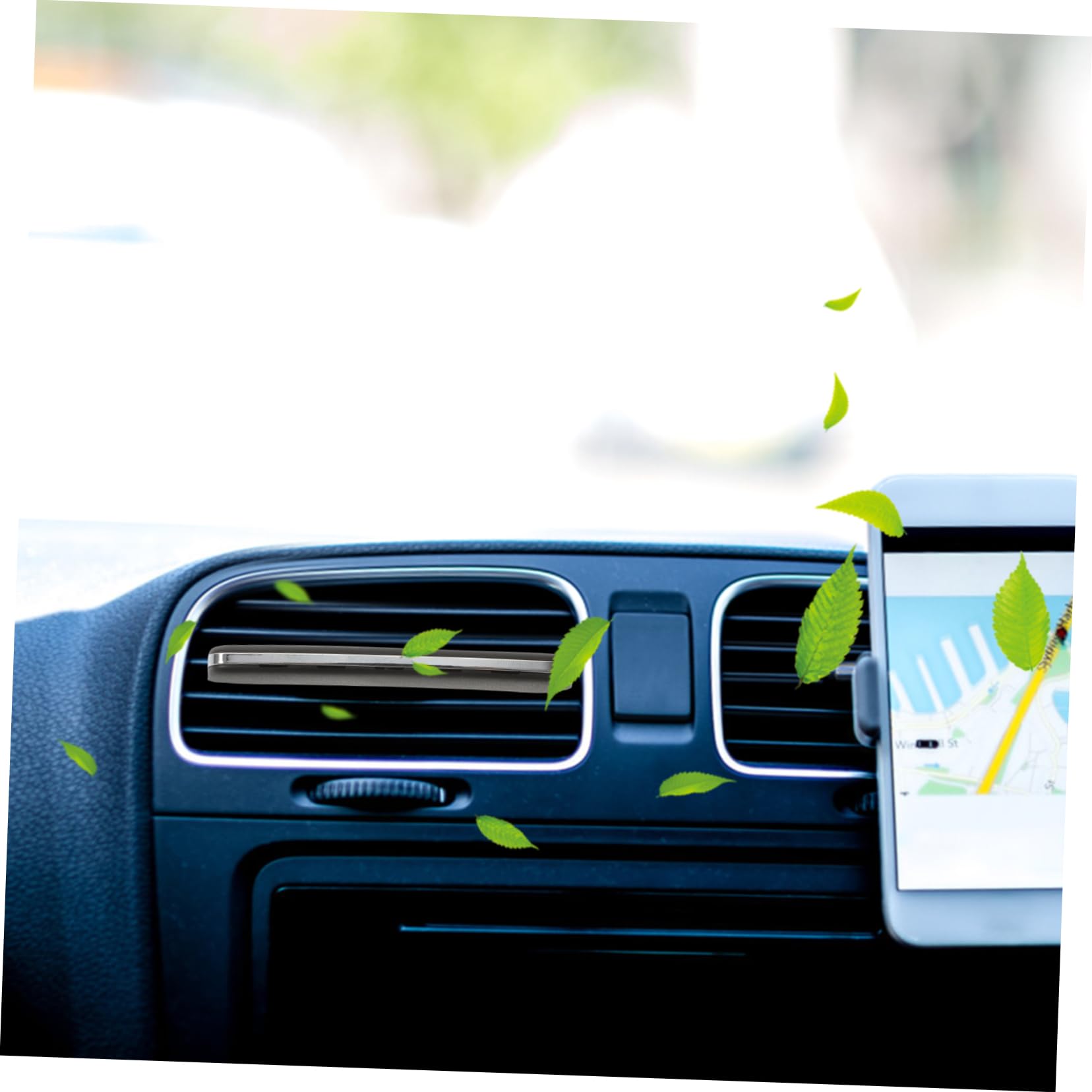 Zerodeko Diffusore di Fragranze per Auto in Ceramica Clip Magnetica per Bocchette D’aria, Design Unico e Facile da Installare per Interni Auto Argento
