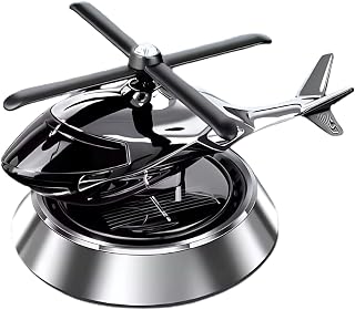 Helicopter Design Car Air Freshener with Solar-Powered Rotating Blades – Aluminum Alloy Aromatherapy Diffuser – Car Interi... Price In India