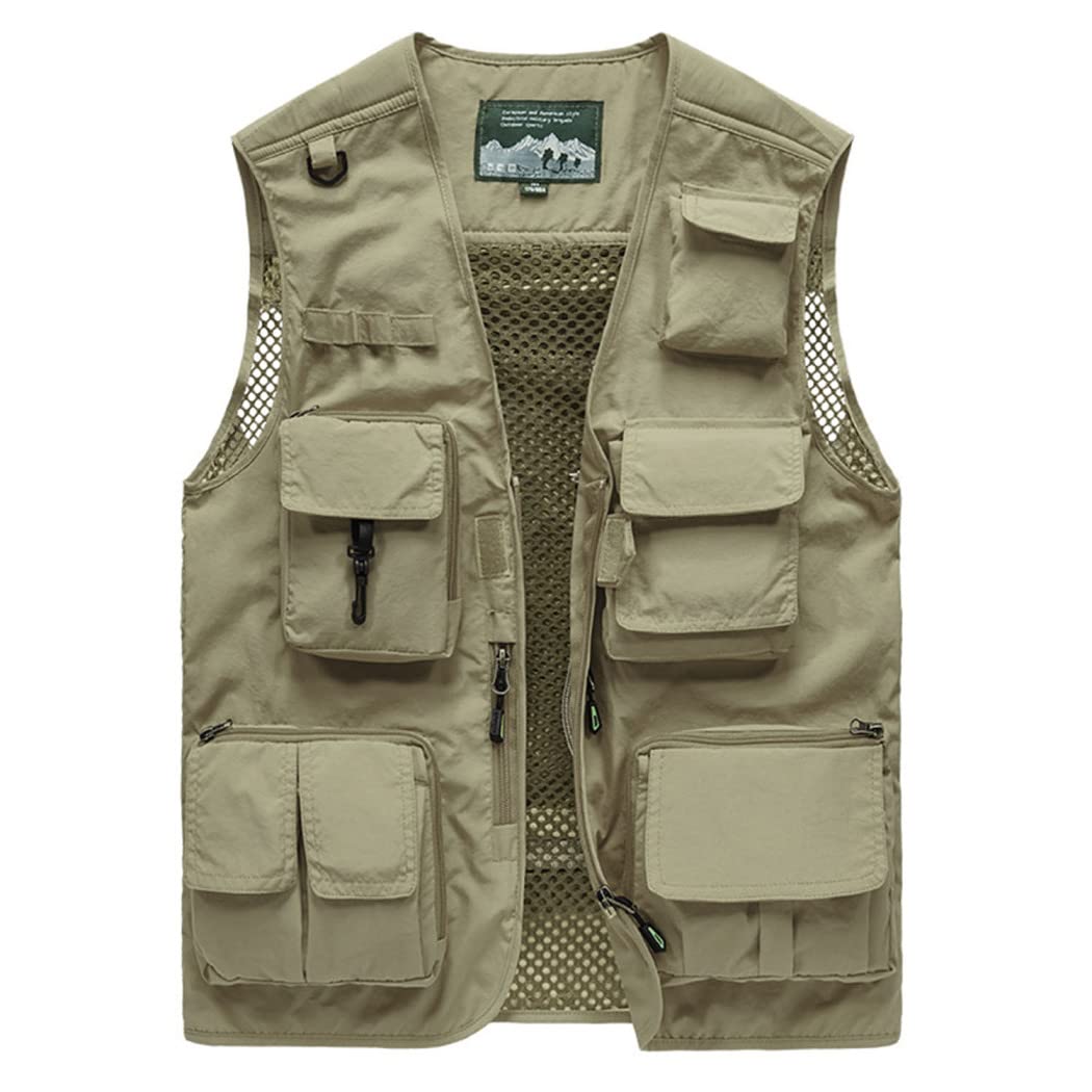 Chaleco Multibolsillo para Hombre Chaleco Respirable De Secado Rápido para Verano Chaleco De Pesca para Exteriores Chaqueta De Viaje para Fotografía De Ocio