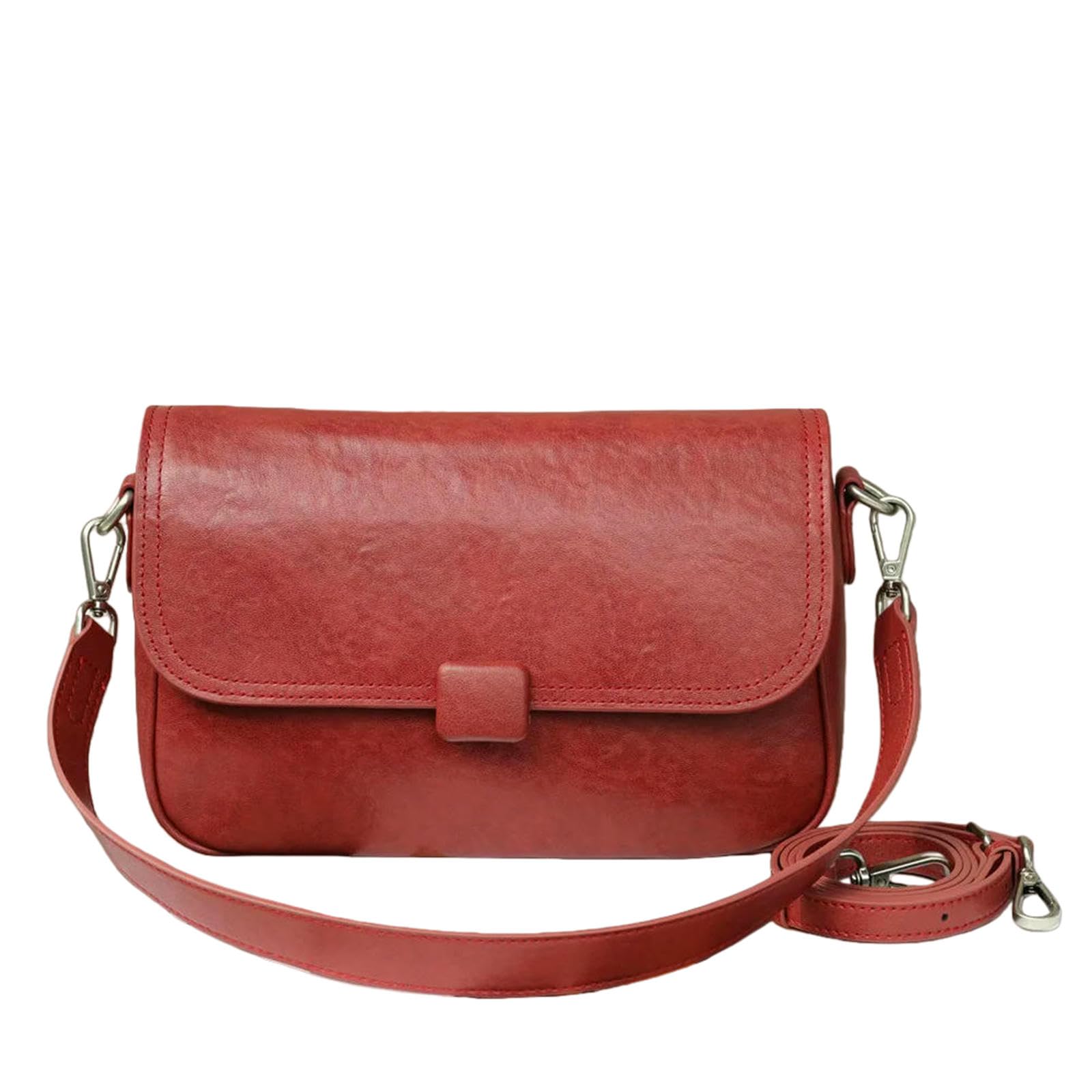 Borsa a Tracolla da Donna Pochette Spalla Convertibile E Borsetta Ascellare Mini Quadrata-Giallo Terra