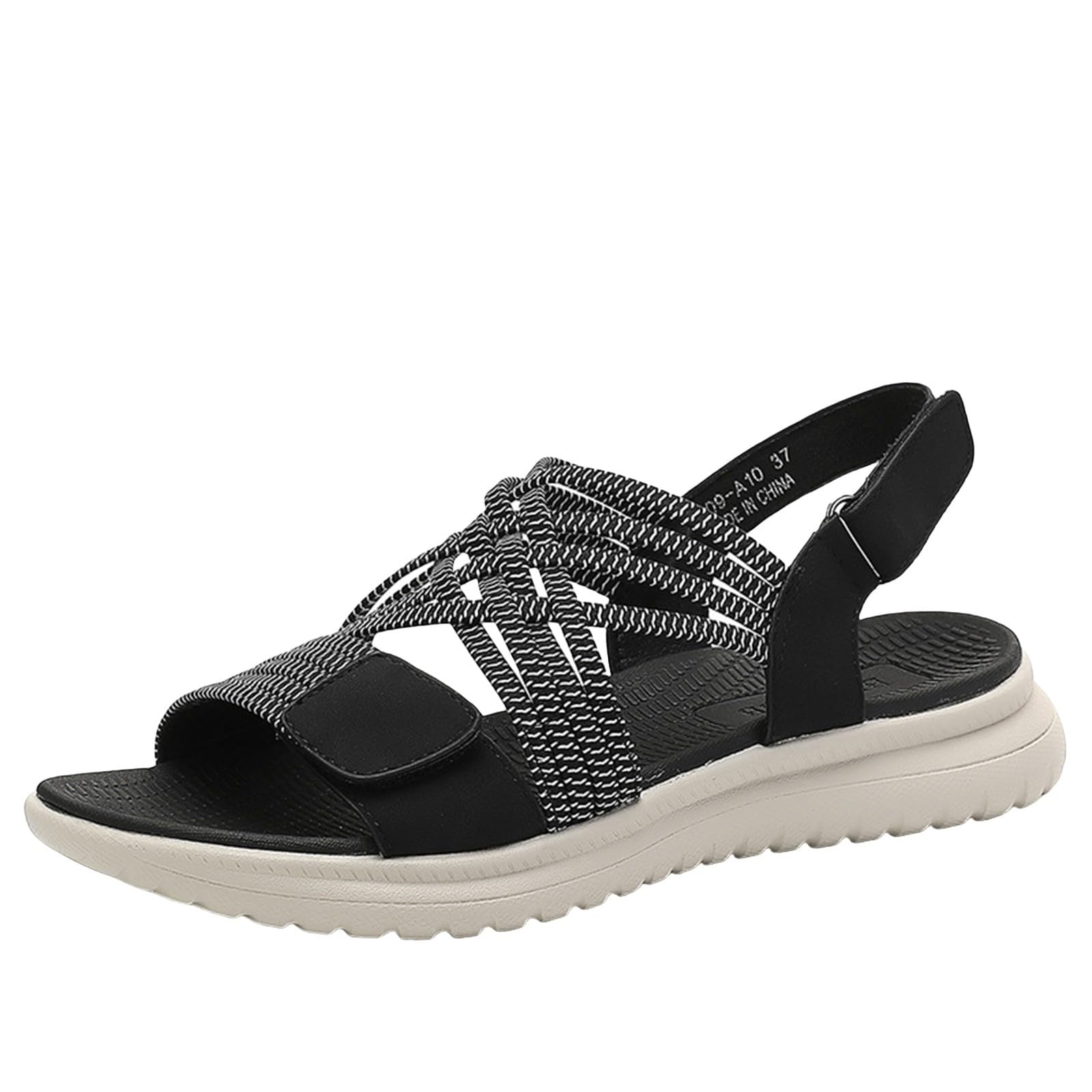Genérico Sandalias Mujer De Mujer, Planas Talla Grande, Con Flores, Punta Abierta, Casuales Playa Para Exteriores Zapatos Verano 2026 Hebilla Marron Agua 38 Tobilleras Calzado Ancho Especial