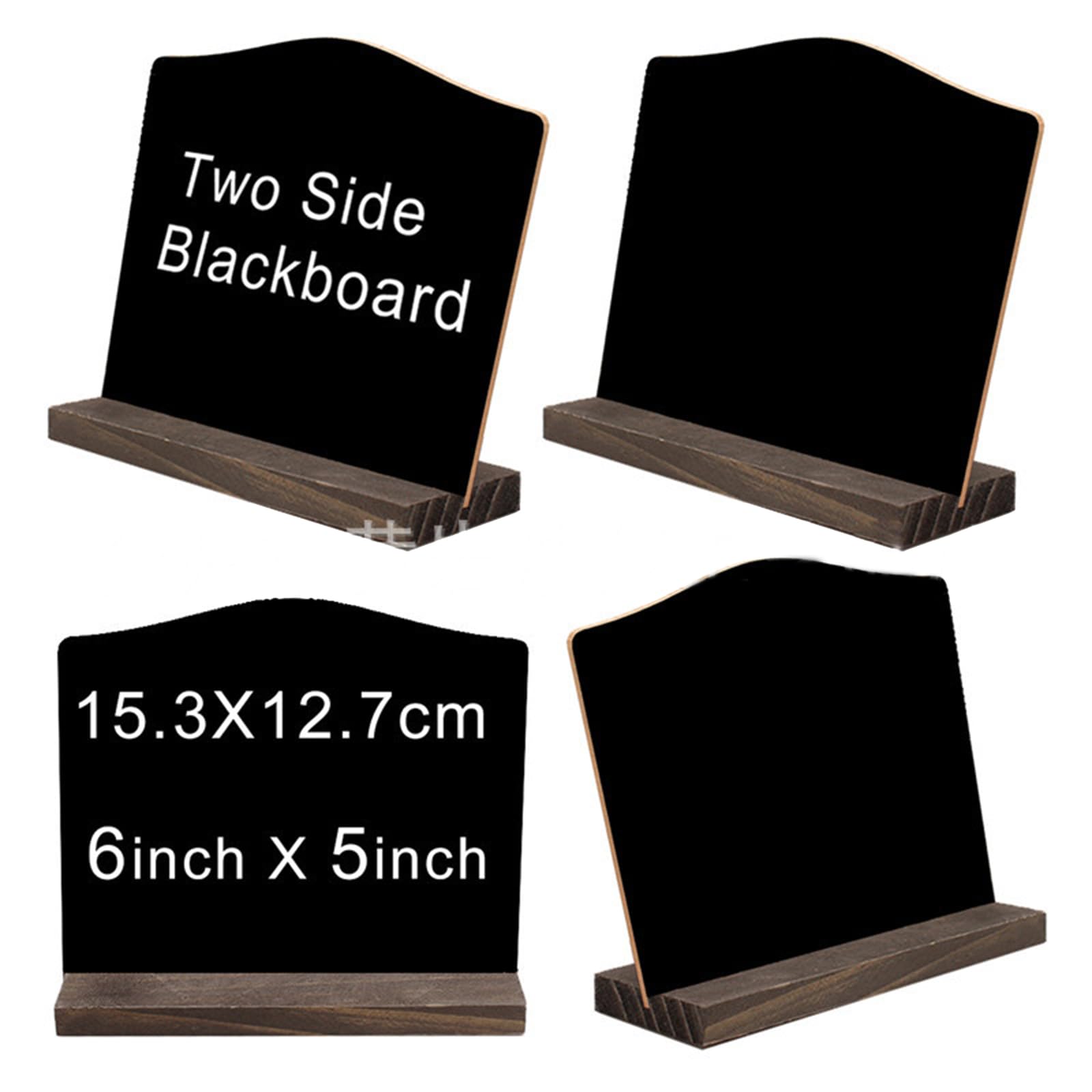 Tischkreidetafeln mit Holzständer, Nachrichtentafel, Tischnummer, Lebensmittel, kleine Tafel für Hochzeit, 8 Stück