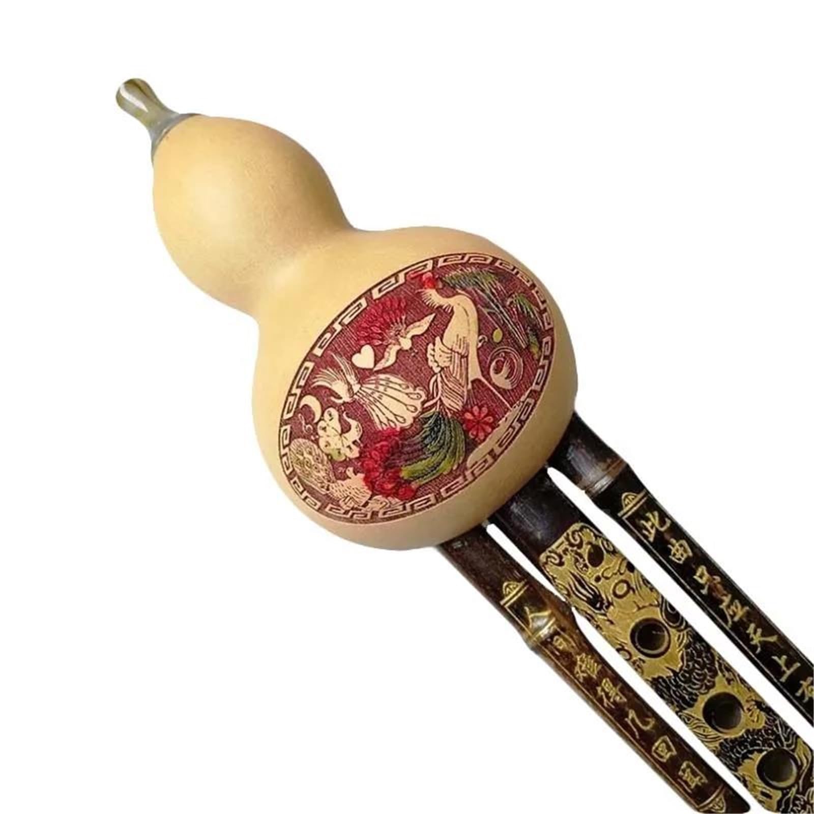 Hulusi Pour Les Débutants Flûte Cucurbitacée À Clé C Hulusi Brown Instruments De Musique Traditionnels Chinois