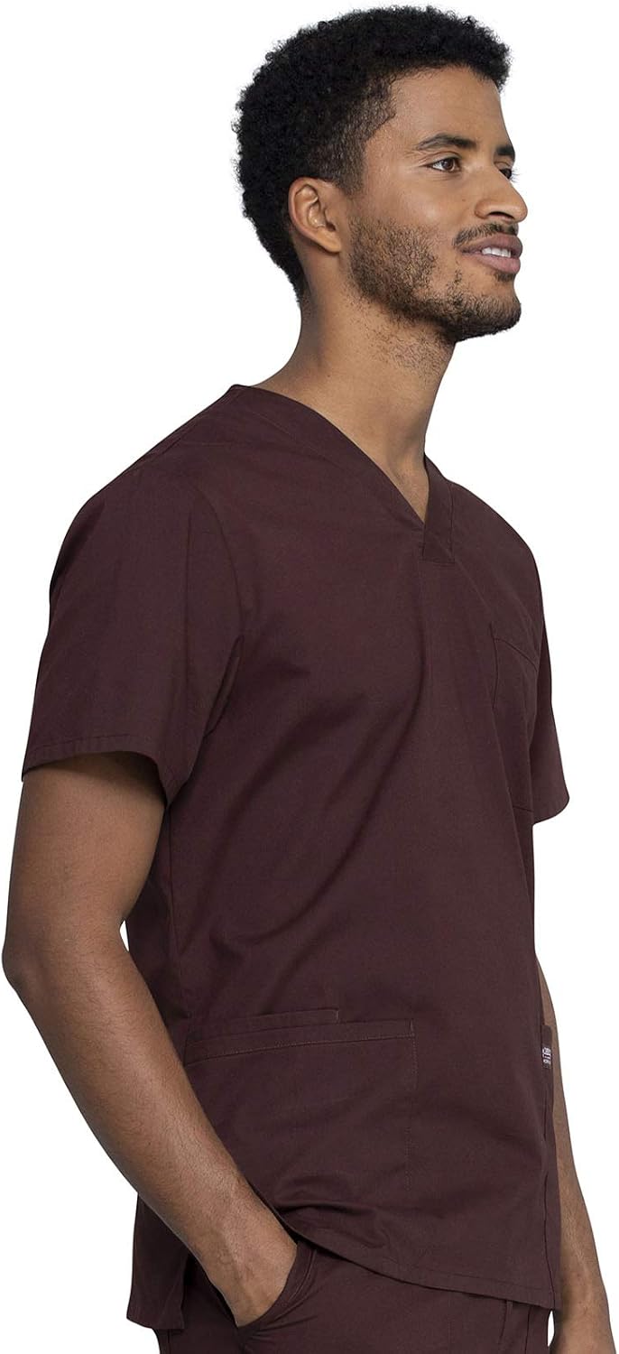 Men's V-Neck Top Traditional fit with 4 Pockets, Ultra Soft, Durable, Fade Resistant, 2-Way Stretch Fabric - WW695 thumbnail