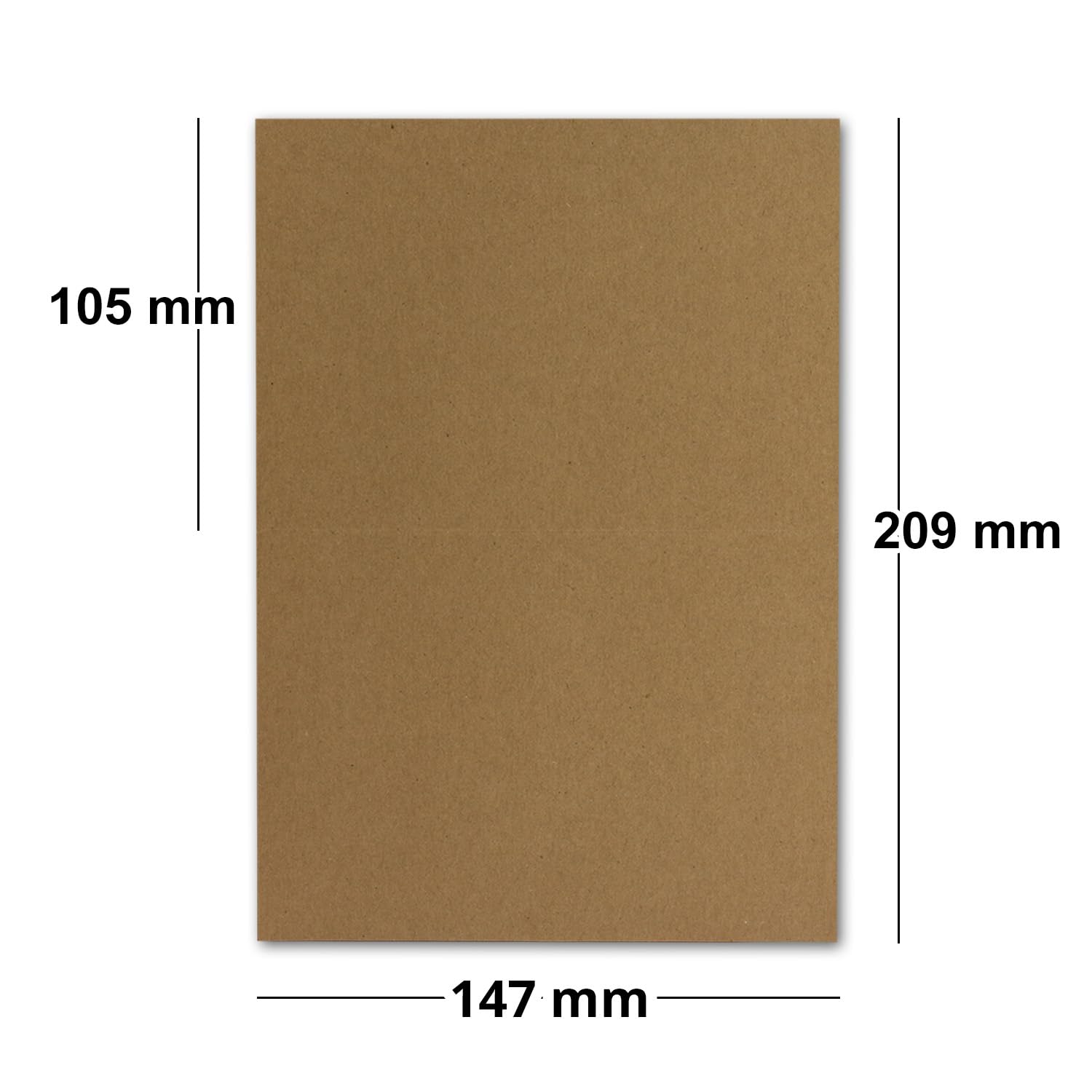 NEUSER PAPIER Vintage Kraft Paper Cards Set including Envelopes & Inserts 100 Sets Blank Recycled Cards Natural Brown DIN A6 / C6 - Image 3