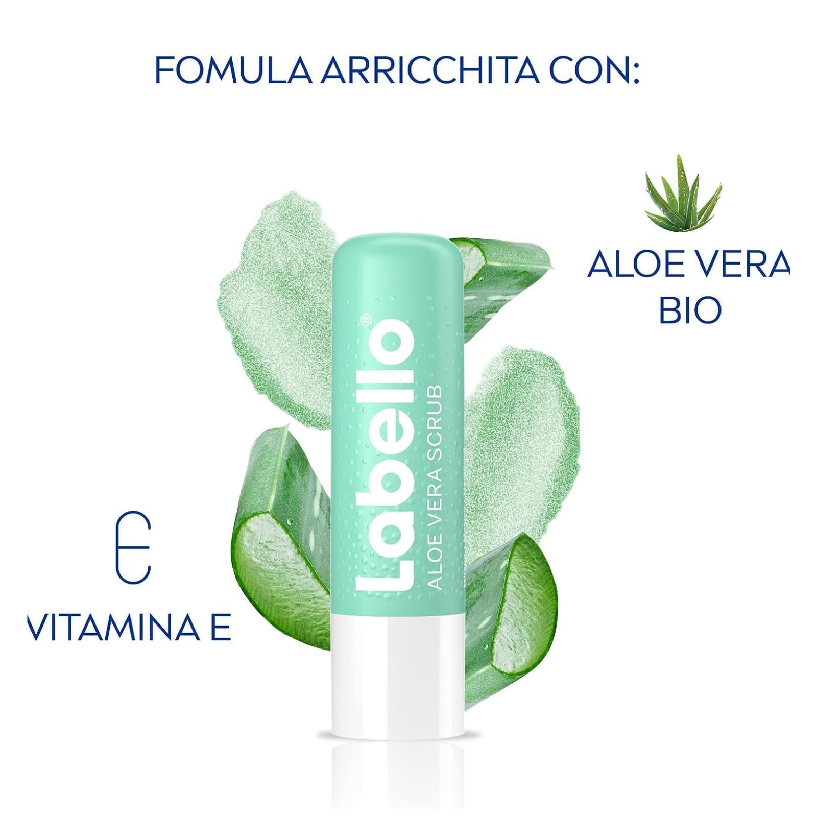 Labello Feuchtigkeitsspendendes Peeling Aloe Vera Bio Lippenbalsam mit  Vitamin und Peeling ohne Mineralle und Mikroplastik - 2 Stbchen :  Amazon.de: ...