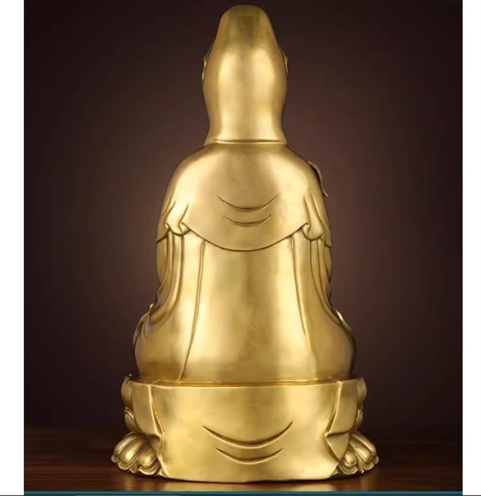 Figuras De Budas Estatua De Latón De Buda Sentado Lotus Guanyin Bodhisattva Estatuas para La Decoración del Hogar Estatua Decorativos(16in)