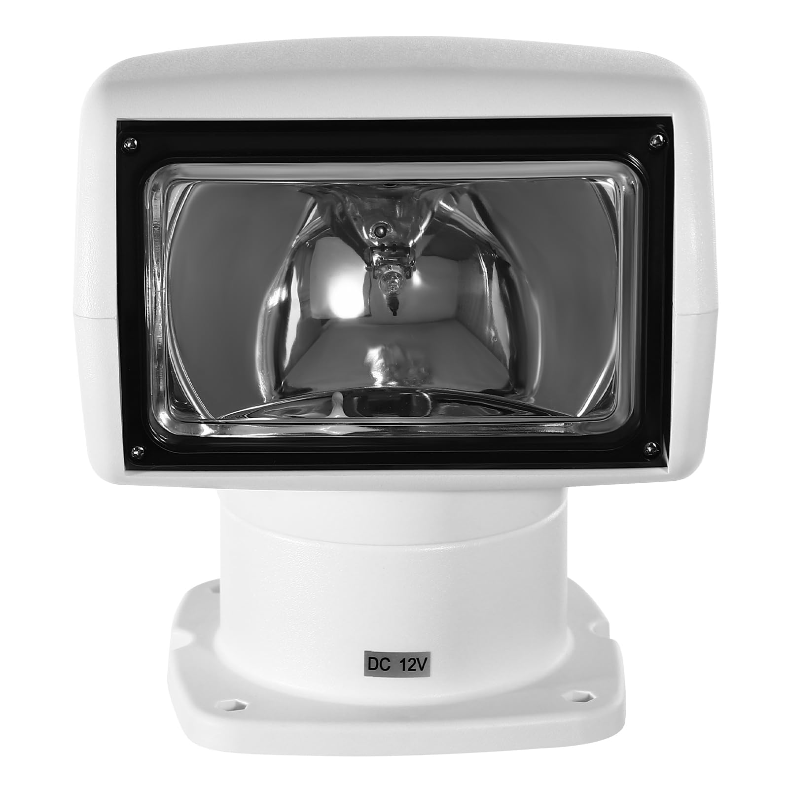 LED Suchscheinwerfer mit Fernbedienung 100W Boot Suchscheinwerfer, Scheinwerfer Boot 3200K 2500 Lumen, Bestrahlungsabstand 800m, 360° Links/Rechts Rotation, 72° Auf/Ab Rotation (Weiß)