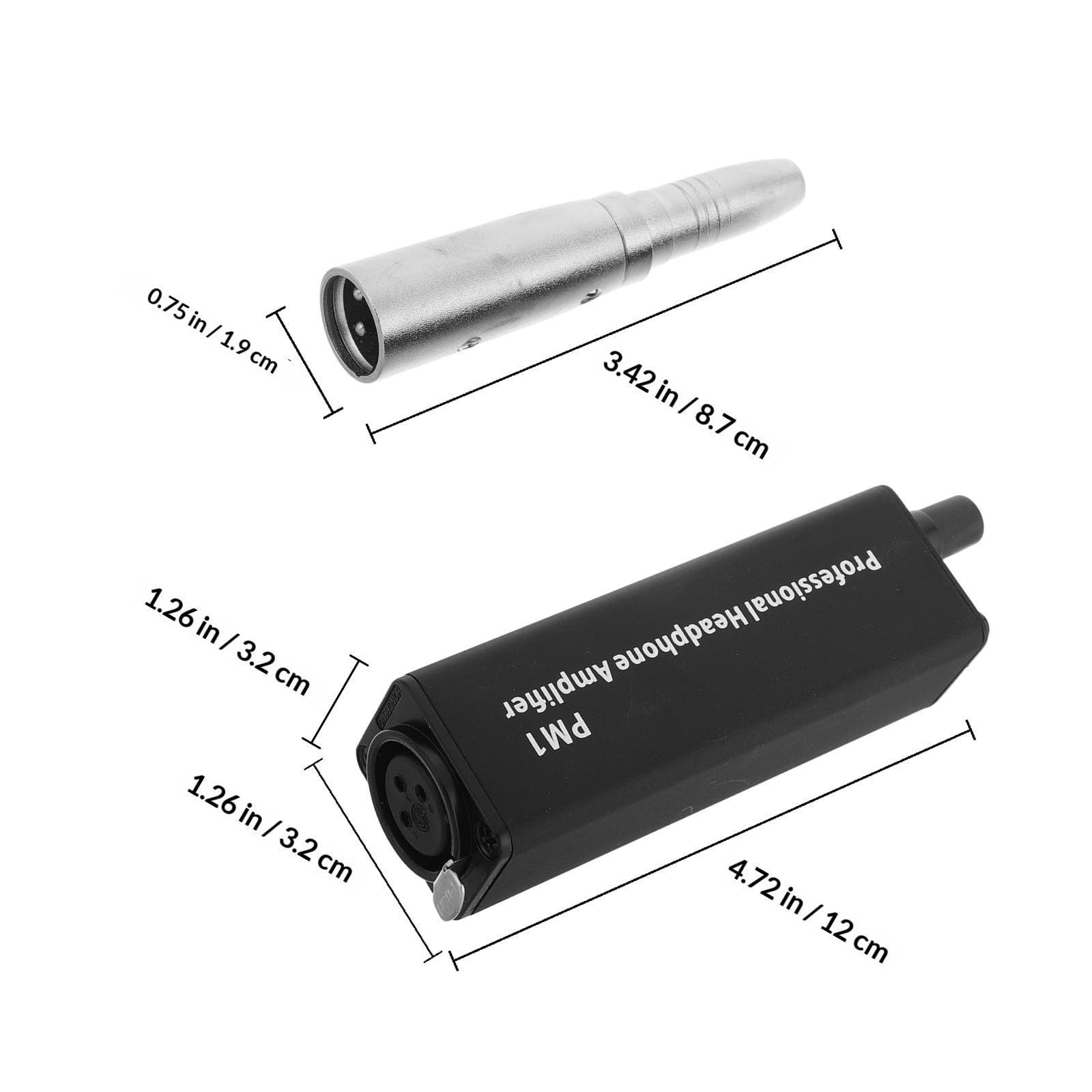 Amplificatore per Cuffie Portatile Convertitore per Cuffie a Canale Singolo Pm1 in Plastica e Metallo per Live Performance e Ascolto Musicale Professionisti e Uso Casuale