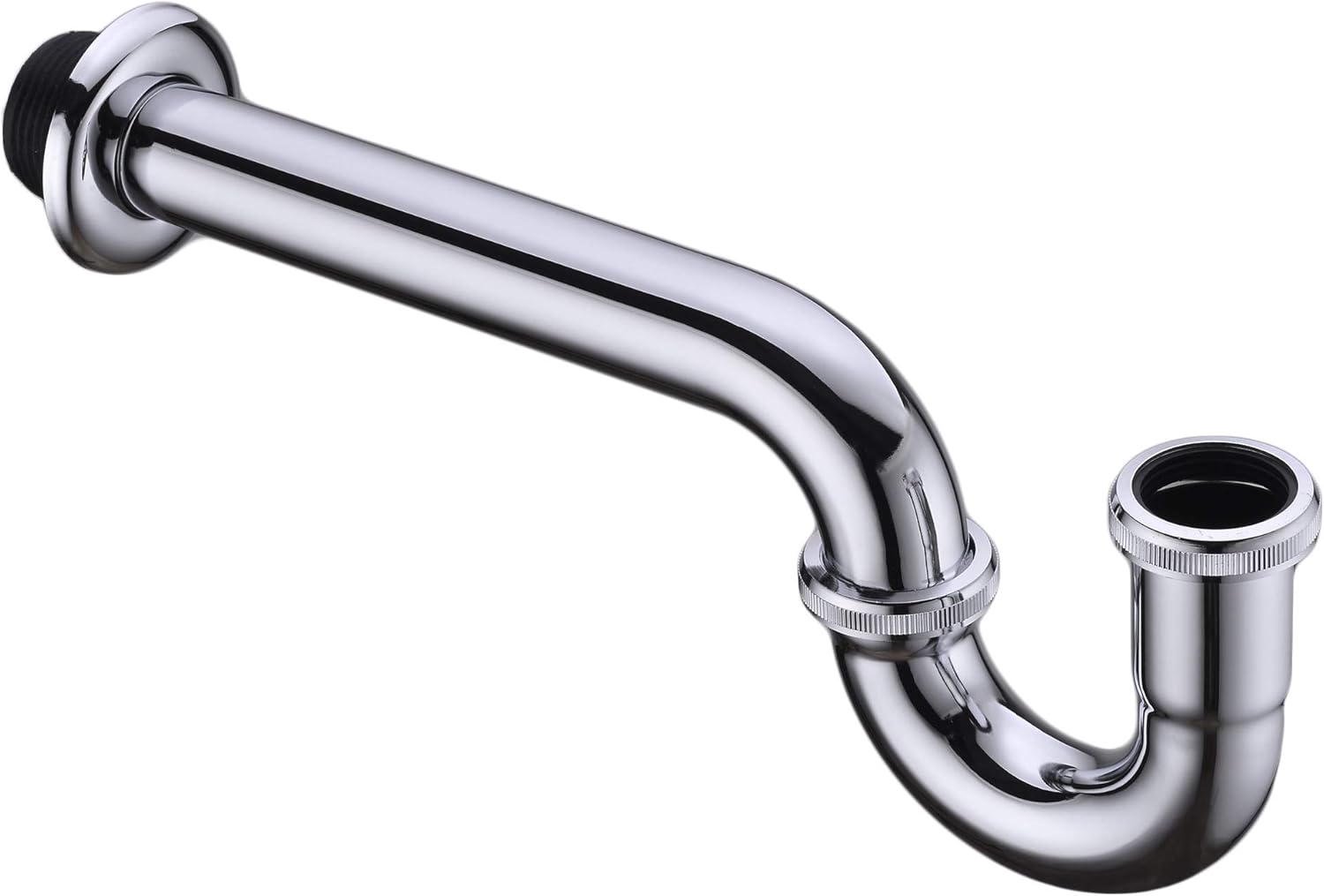 Chrome Brass Adjustable Height Bathroom Sink P-Trap Kit