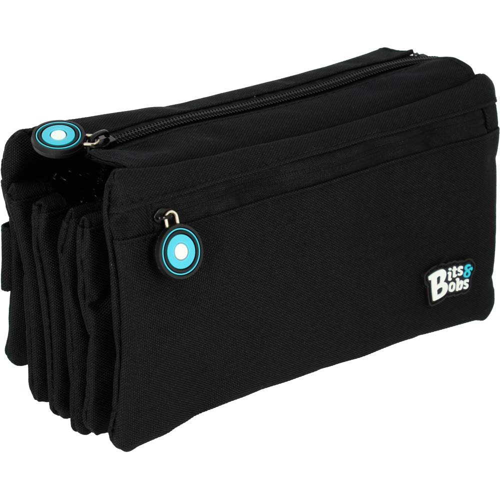Grafoplás bits & Bobs - Estuche Portatodo Cuádruple, 23 cm, Negro