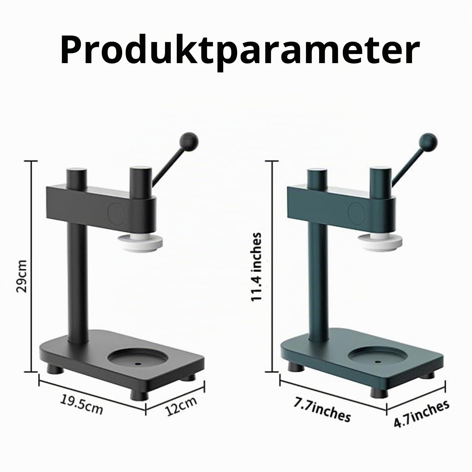 Dosenverschlussmaschine – Manuelles Einmachglas-Verschließgerät Höhenverstellbar 30-170mm Durchmesser 55mm/2.2" Mit Fester Basis Für Zuhause & Gewerbe Black