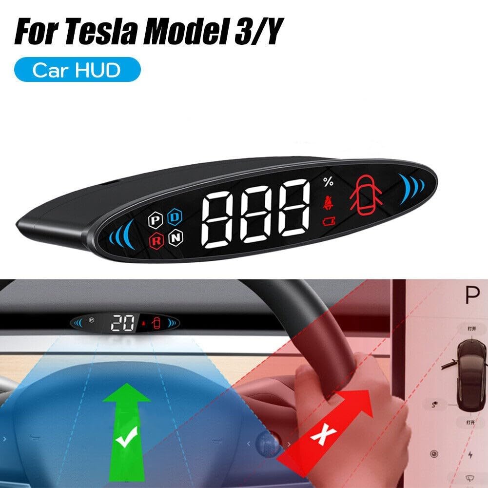 Per l'unità HUD Tesla per i modelli 3 e Y (2019 2023), monitoraggio reale accurato dello stato del veicolo