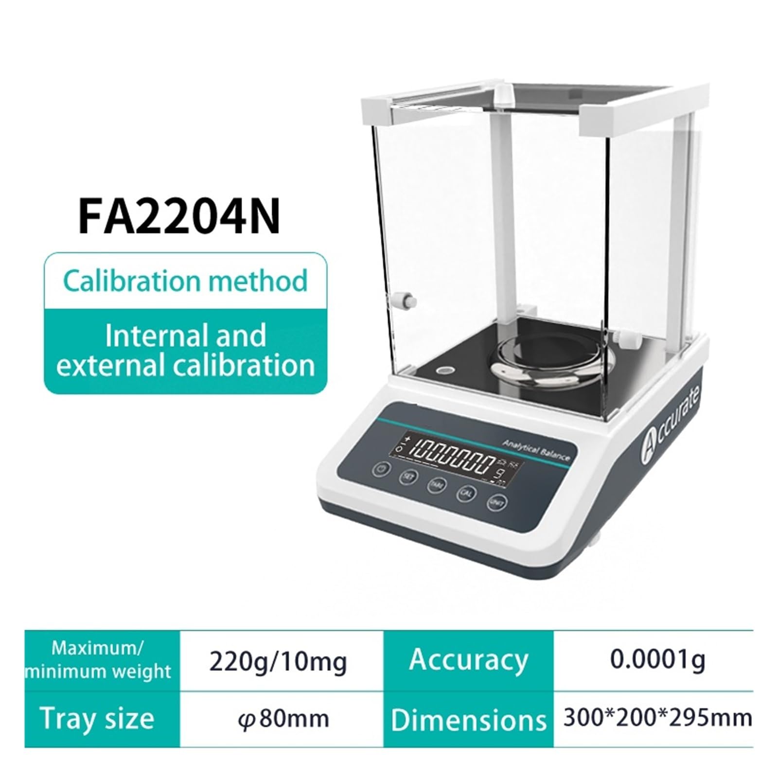 Básculas de laboratorio Balanza analítica Microbalanza digital Escala de precisión 120 g/220 g Rango 0,0001 g Resolución Uso multifunción