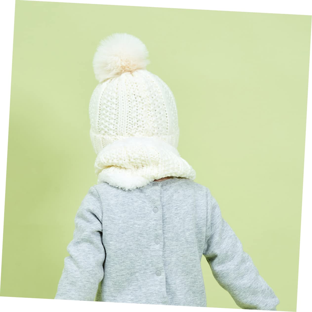 BESPORTBLE Sombrero de Punto cálido de los Sombrero de Punto cálido niña Sombreros de Bebe Sombrero Caliente Sombreros Infantiles Gorro de Invierno para Acrílico Blanco