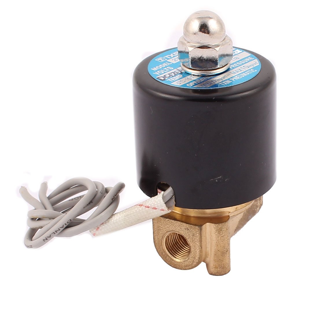 DC 12V 1/8in NC Válvula Solenoide Eléctrica Neumática Latón for Agua Aire Gas Diesel (DC 12V 1/8' 'Latón con válvula solenoide neumática NC for agua diésel Válvulas Eléctricas