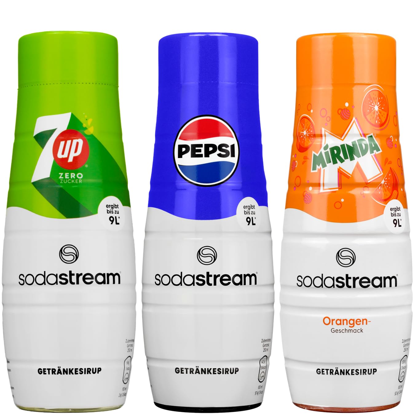 Sodastream 3x SYROP KONCENTRAT 7UP MIRINDA PEPSI SATURATOR SOK DO WODY GAZ