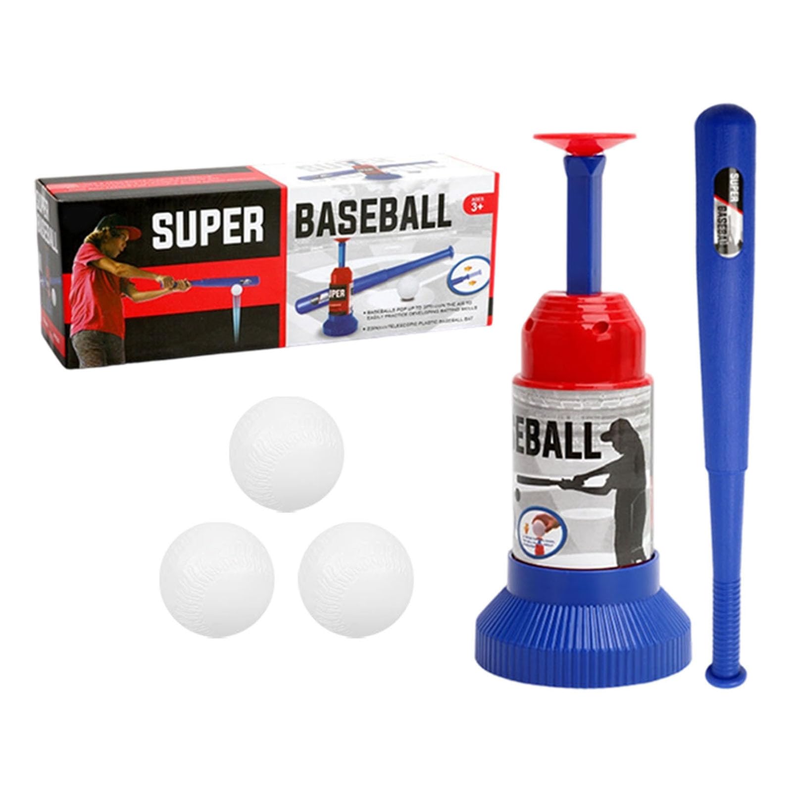 Kids Baseball Bat and Ball Set, Tee Ball Practice Toy For Outdoor Play