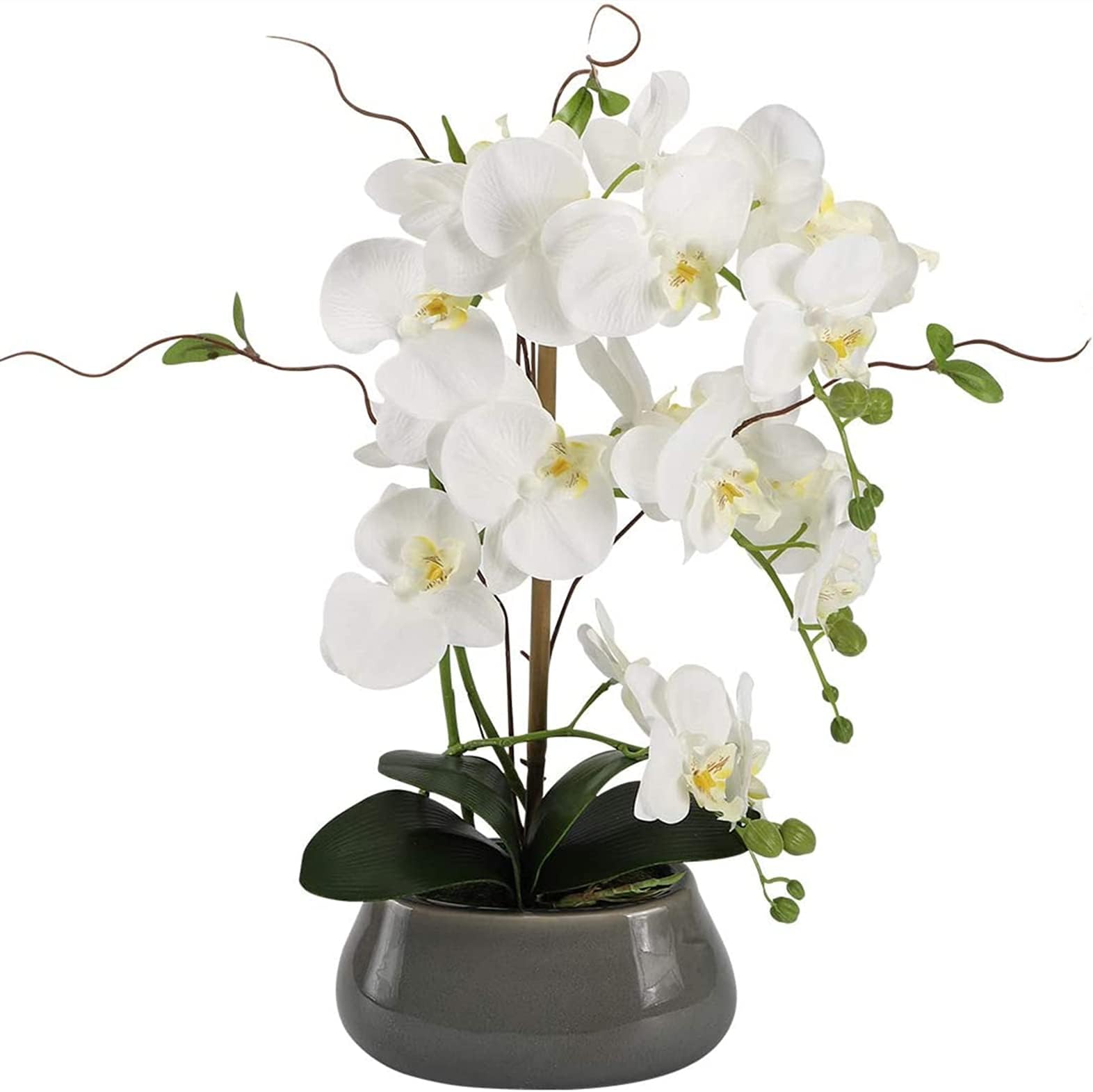 SSZMDLB Under $5 Artificial Orchid Plant, Silk Phalaenopsis Flower In Pot, Lifelike Centerpiece For Home Office Wedding Decor - View #4
