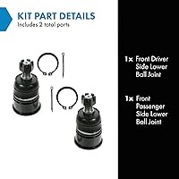 Vista 659 de TRQ, junta de rótula inferior delantera para el lado del conductor y del acompañante