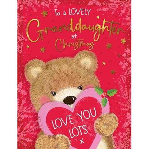Piccadilly Greetings Christmas Card for Granddaughter Cover