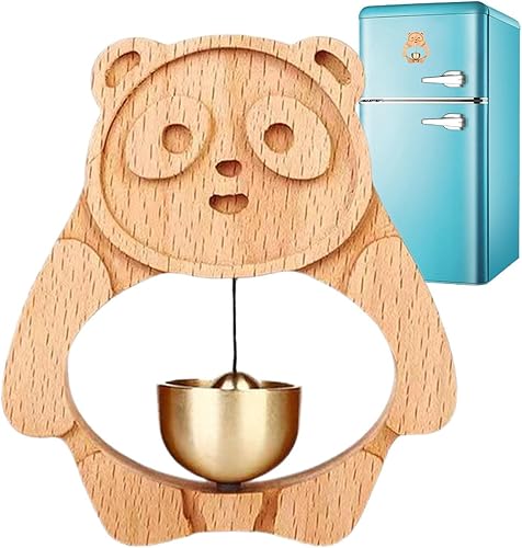 Miniatura 6 de Timbre magnético de madera de panda gigante  Timbre de puerta de madera para puerta de madera, adorno de oficina para entrada de negocios,