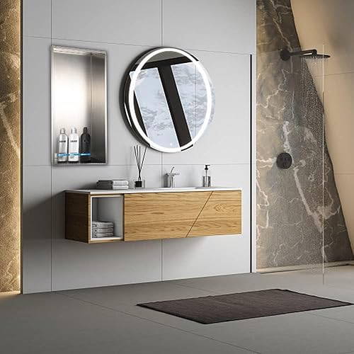 Miniatura 4 de Nicho de ducha de acero inoxidable de 24 x 12 pulgadas, no necesita azulejos, estantes dobles de nicho de pared, estante de ducha empotrado para