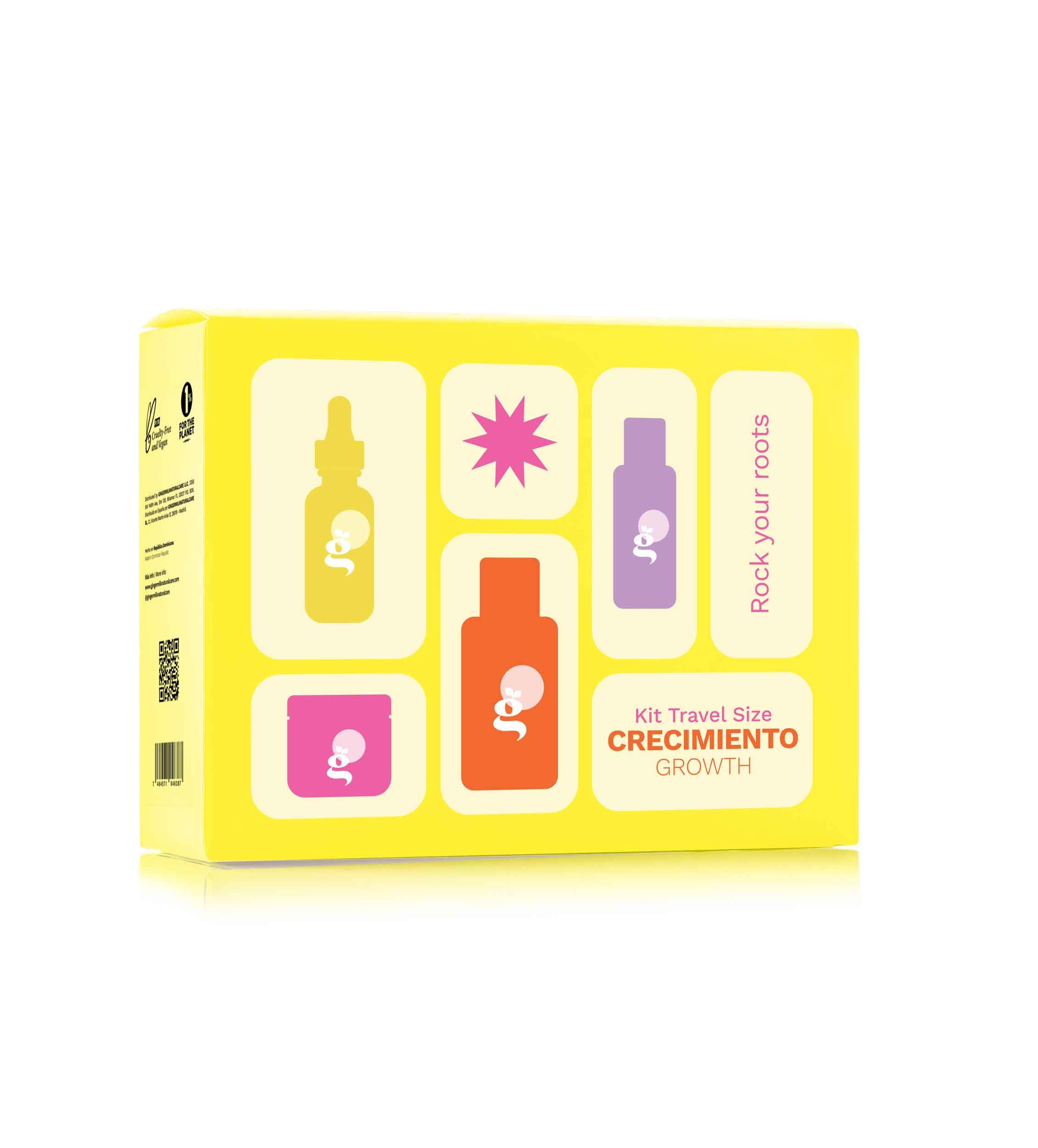 GINGER MILK Hair Growth Travel Kit with Shampoo, Mask, Serum & Protector